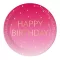 Sretan rođendan Golden Pink Happy Birthday papirnati tanjur, 8 komada, 23 cm FSC