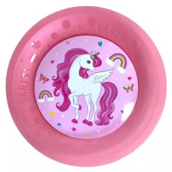   Unikornis Rainbow Colors micro prémium műanyag lapostányér 4 db-os szett 21 cm