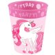 Unikornis Rainbow Colors micro prémium műanyag pohár szett 4 db-os 250 ml