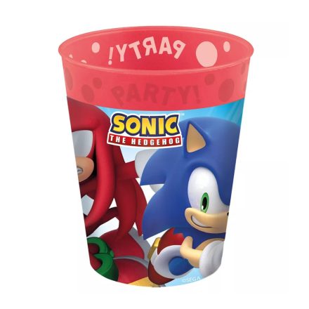 Sonic a sündisznó műanyag pohár 4 db-os szett 250 ml