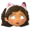 Gabina kućica za lutke Cat Ears maska, maske 6 komada