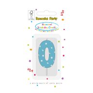 Šareno Light Blue Svjećica za tortu broj 0