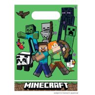   Minecraft Green plastična vrećica za poklone, set od 6 komada