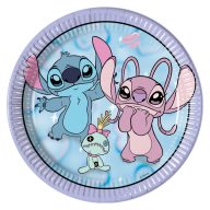   Disney Lilo és Stitch, A csillagkutya Angel Cute papírtányér 8 db-os 23 cm FSC