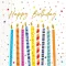 Happy Birthday Multicolor Candles szalvéta 20 db-os 33x33 cm FSC