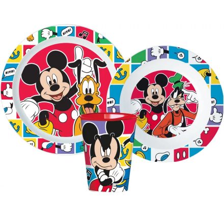 Disney Mickey micro étkészlet szett pohárral (Better Together)