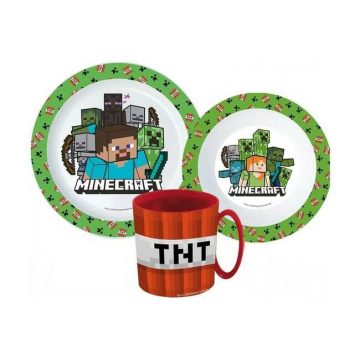 Minecraft étkészlet micro szett bögrével TNT