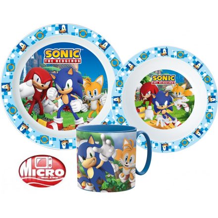 Sonic a sündisznó micro étkészlet szett 265ml bögrével