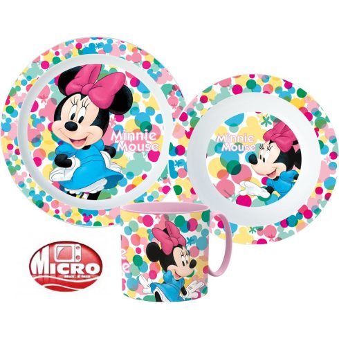 Disney Minnie micro étkészlet szett 265ml bögrével színes