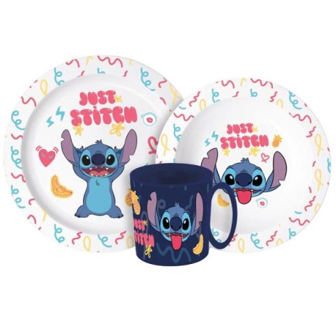 Disney Lilo és Stitch micro étkészlet szett 265ml bögrével (Palms)