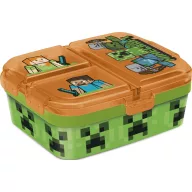   Minecraft Battle több rekeszes uzsonnás doboz, szendvicsdoboz XL