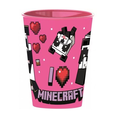 Minecraft pohár műanyag pink