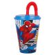 Pókember Streets szívószálas pohár, műanyag 430 ml