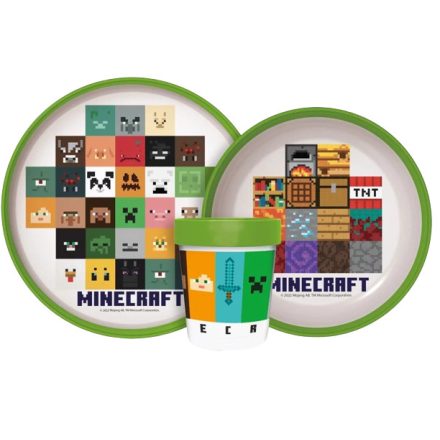 Minecraft étkészlet, csúszásmentes micro szett