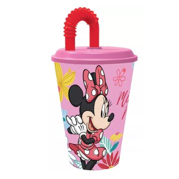 Disney Minnie szívószálas pohár spring