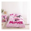Disney Minnie Pink Polka Bow posteljina 140×200cm, 65x65 cm