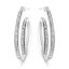 Victoria Srebrna obruča naušnica s bijelim kamenjem
