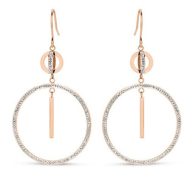 Victoria Rose zlatna boja naušnice s bijelim kamenčićima