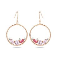   Victoria Rose naušnica sa šarenim kamenčićima zlatne boje