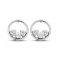 Victoria Srebrne naušnice s bijelim kamenčićem