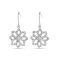 Victoria Srebrna naušnica s bijelim kamenčićima u obliku cvijeta