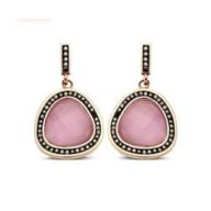   Victoria Rose Naušnice s ružičastim kamenjem u zlatnoj boji