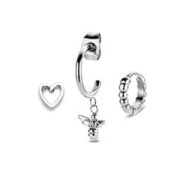 Victoria Srebrne naušnice pčela set