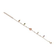 Victoria Rose gold színű színes köves karkötő