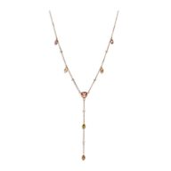 Victoria Rose gold színű színes köves nyaklánc