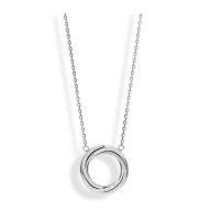   Victoria Ogrlica s vijcima i bijelim kamenčićima srebrne boje