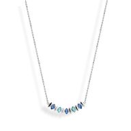 Victoria Srebrna ogrlica s višebojnim kamenjem