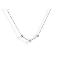   Victoria Ogrlica u obliku krafne s bijelim kamenjem srebrne boje