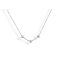 Victoria Ezüst színű fehér köves fánk nyaklánc