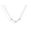 Victoria Ezüst színű fehér köves fánk nyaklánc