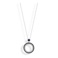   Victoria Ogrlica srebrne boje s plavim i bijelim kamenčićima