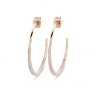 Victoria Rose zlatne boje naušnice s bijelim uzorkom