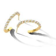 Victoria Naušnice zlatne boje s bijelim kamenom