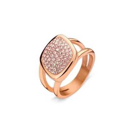 Victoria rose gold színű rózsaszín köves gyűrű pink stone