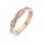 Victoria rose gold színű rózsaszín köves gyűrű shine