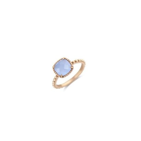 Victoria rose gold színű kék köves gyűrű blue