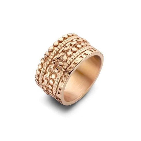 Victoria rose gold színű vastag gyűrű
