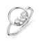 Victoria Srebrni prsten s bijelim kamenčićima