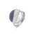 Victoria ezüst színű köves mintás gyűrű half colour