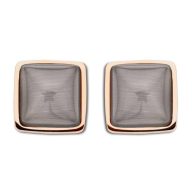 Victoria Rose zlatne boje smeđe naušnice sa kamenčićima