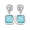 Victoria Srebrne naušnice s plavim kamenom