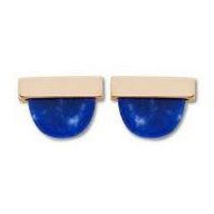 Victoria Rose naušnice zlatne boje s plavim uzorkom