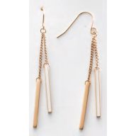 Victoria Rose zlatne boje s bijelim uzorkom naušnica