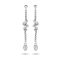 Victoria Srebrne spiralne naušnice s bijelim kamenom