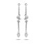 Victoria Srebrne spiralne naušnice s bijelim kamenom