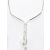 Victoria Ezüst színű fehér köves lógó nyaklánc 45cm